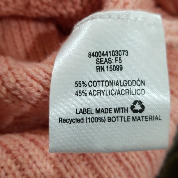 Pink Cable Knit Sweater Soft Comfortable Pretty - Picture 5 of 6